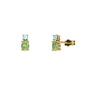 PENDIENTES FALLS ORO PERIDOTO Y TOPACIO AZUL - CRESBER