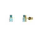 PENDIENTES FALLS ORO TOPACIO AZUL Y LONDON - CRESBER