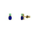 PENDIENTES FALLS ORO ZAFIRO Y ESMERALDA - CRESBER