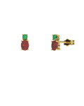 PENDIENTES FALLS ORO RUBI Y ESMERALDA - CRESBER
