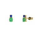 PENDIENTES FALLS ORO ESMERALDA Y ZAFIRO - CRESBER