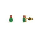 PENDIENTES FALLS ORO ESMERALDA Y RUBI - CRESBER