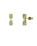 PENDIENTES FALLS ORO PERIDOTO Y TOPACIO BLANCO - CRESBER