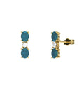PENDIENTES FALLS ORO LONDON Y TOPACIO BLANCO - CRESBER