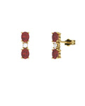 PENDIENTES FALLS ORO BRILLANTES 0,06 CT Y RUBI - CRESBER