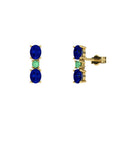 PENDIENTES FALLS ORO ZAFIRO Y ESMERALDA - CRESBER
