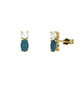 PENDIENTES FALLS ORO LONDON Y TOPACIO BLANCO - CRESBER