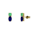 PENDIENTES FALLS ORO ZAFIRO Y ESMERALDA - CRESBER