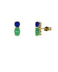 PENDIENTES FALLS ORO ESMERALDA Y ZAFIRO - CRESBER