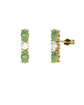 PENDIENTES FALLS ORO PERIDOTO Y TOPACIO BLANCO - CRESBER