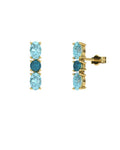 PENDIENTES FALLS ORO TOPACIO AZUL Y LONDON - CRESBER