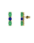 PENDIENTES FALLS ORO ESMERALDA Y ZAFIRO - CRESBER