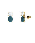 PENDIENTES FALLS ORO LONDON Y TOPACIO BLANCO - CRESBER