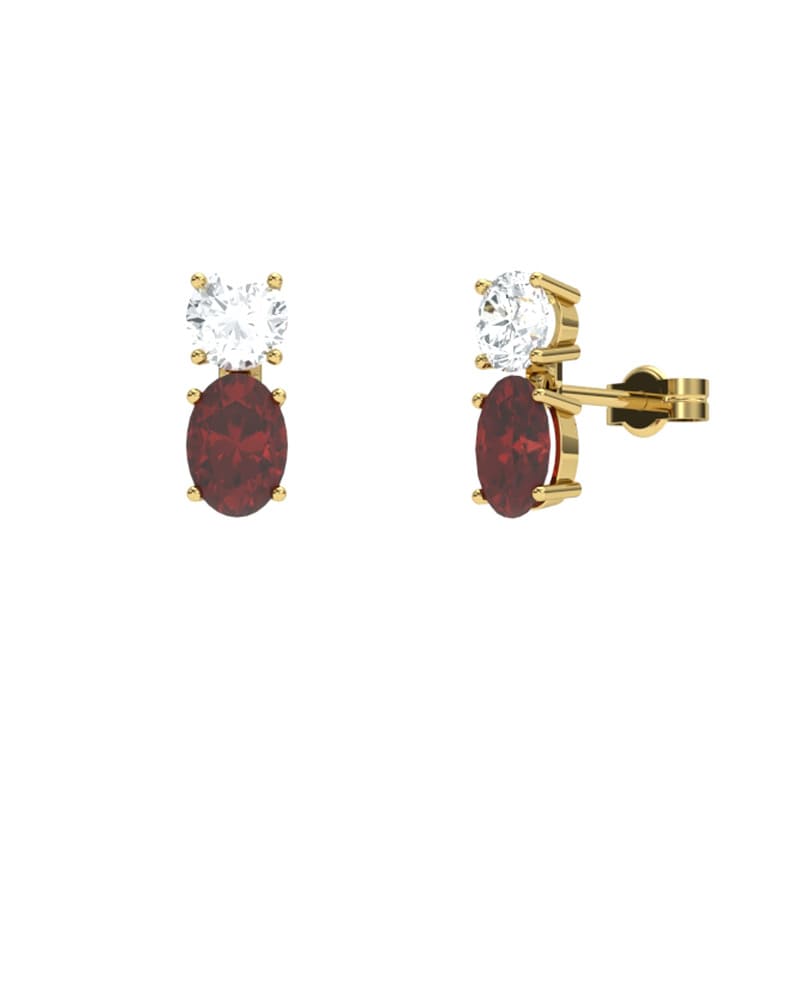 PENDIENTES FALLS ORO BRILLANTES 0,51 CT Y RUBI - CRESBER