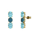 PENDIENTES FALLS ORO TOPACIO AZUL Y LONDON - CRESBER