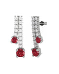 PENDIENTE ORO DIAMANTE 1,00 CT RUBI REDONDO - CRESBER