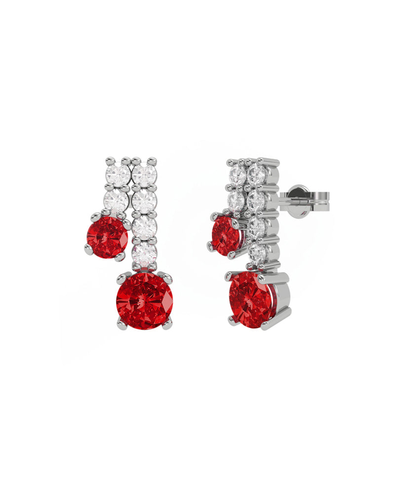 PENDIENTE ORO DIAMANTE 0,46 CT RIBO REDONDO - CRESBER