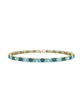 PULSERA FALLS ORO TOPACIO AZUL Y LONDON - CRESBER