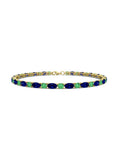 PULSERA FALLS ORO ZAFIRO Y ESMERALDA - CRESBER