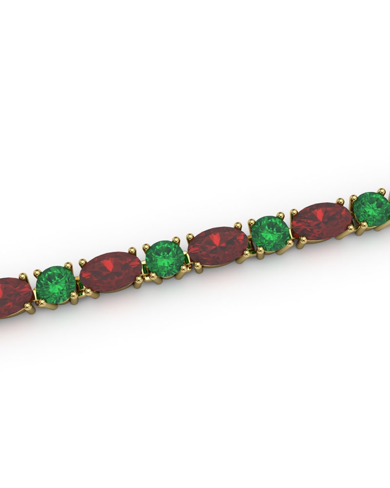 PULSERA FALLS ORO RUBI Y ESMERALDA - CRESBER