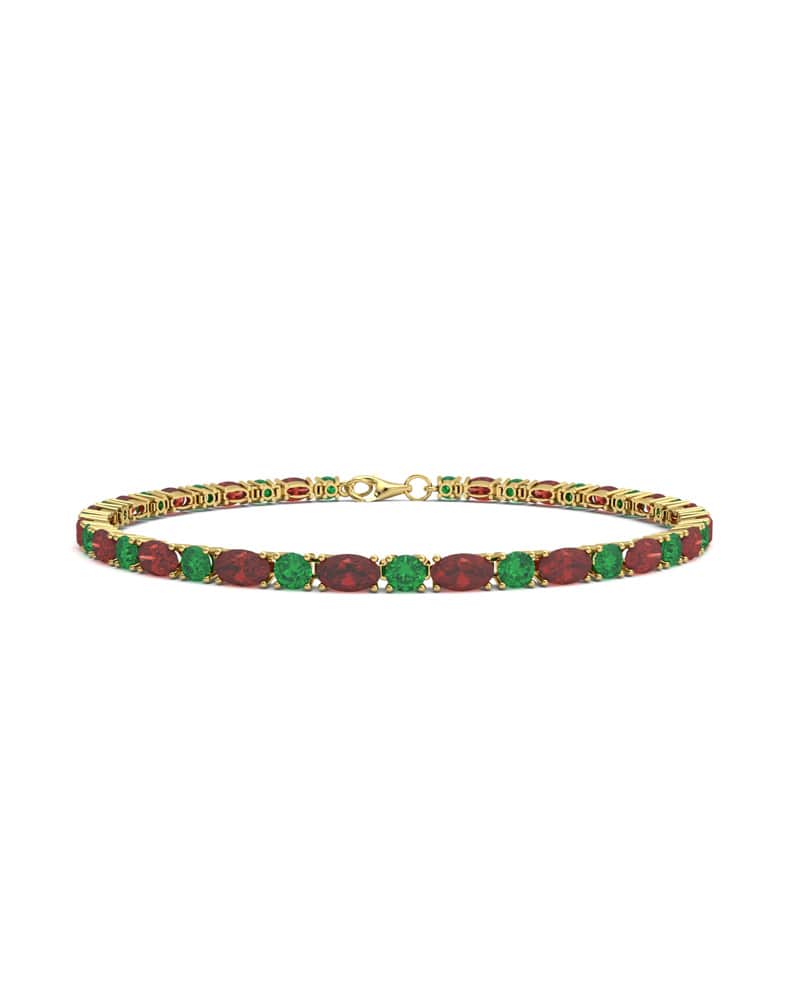 PULSERA FALLS ORO RUBI Y ESMERALDA - CRESBER