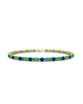 PULSERA FALLS ORO ESMERALDA Y ZAFIRO - CRESBER