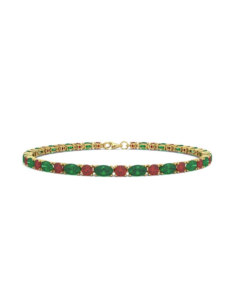 PULSERA FALLS ORO ESMERALDA Y RUBI - CRESBER
