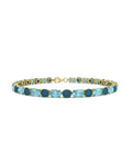 PULSERA FALLS ORO TOPACIO AZUL Y LONDON - CRESBER