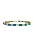 PULSERA FALLS ORO LONDON Y TOPACIO AZUL - CRESBER
