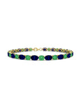 PULSERA FALLS ORO ZAFIRO Y ESMERALDA - CRESBER