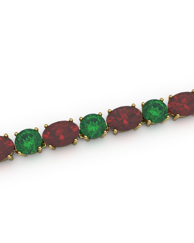 PULSERA FALLS ORO RUBI Y ESMERALDA - CRESBER