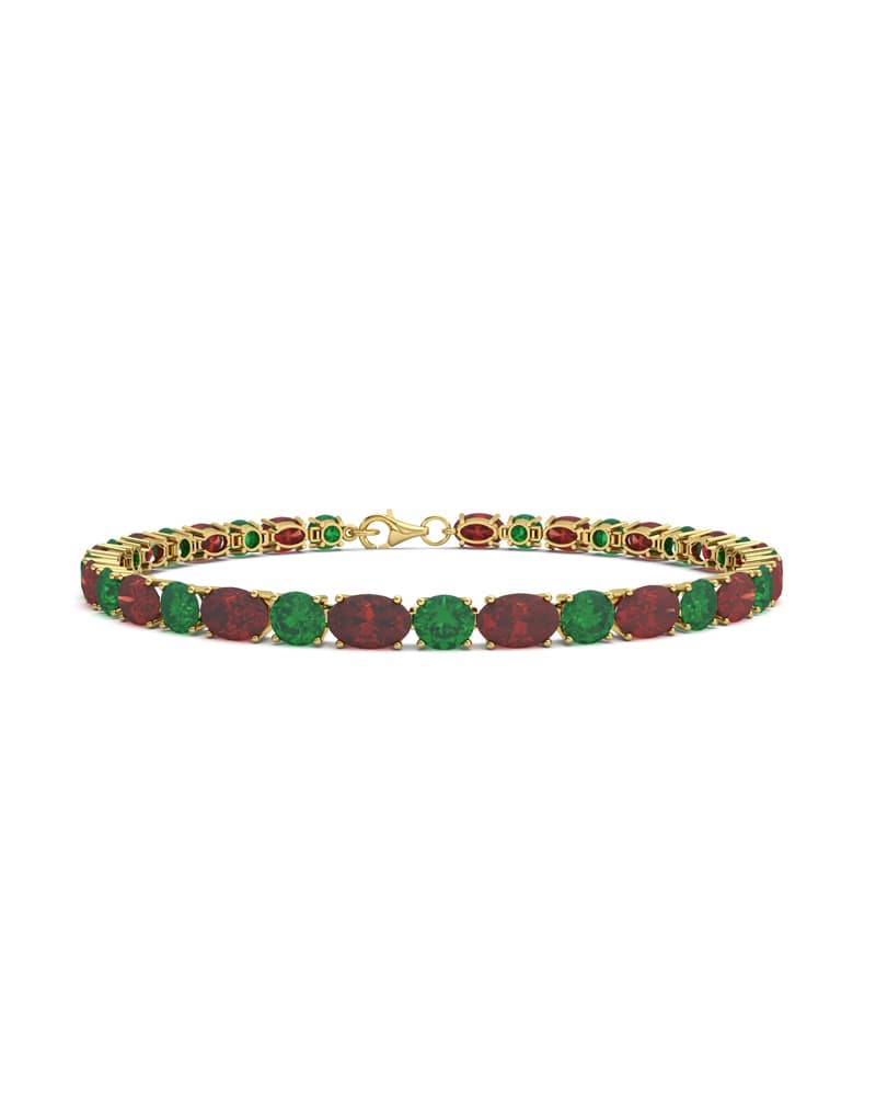 PULSERA FALLS ORO RUBI Y ESMERALDA - CRESBER