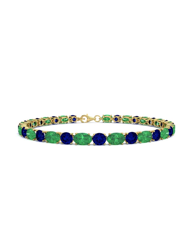 PULSERA FALLS ORO ESMERALDA Y ZAFIRO - CRESBER
