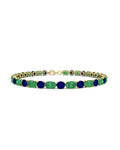 PULSERA FALLS ORO ESMERALDA Y ZAFIRO - CRESBER