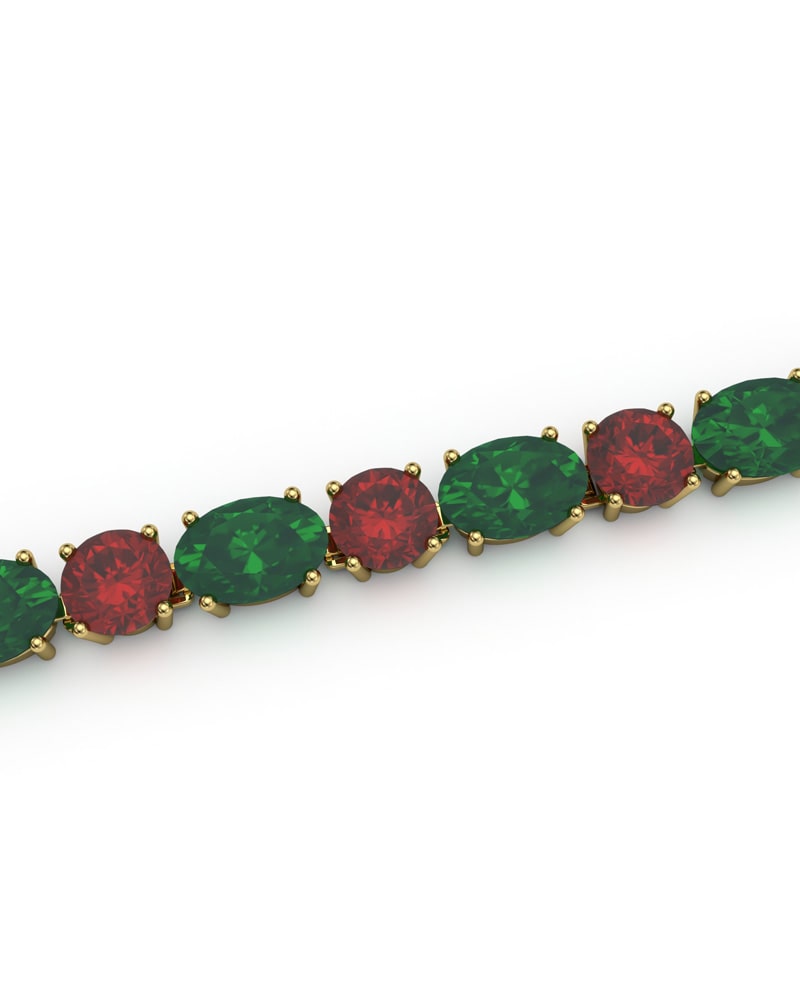 PULSERA FALLS ORO ESMERALDA Y RUBI - CRESBER