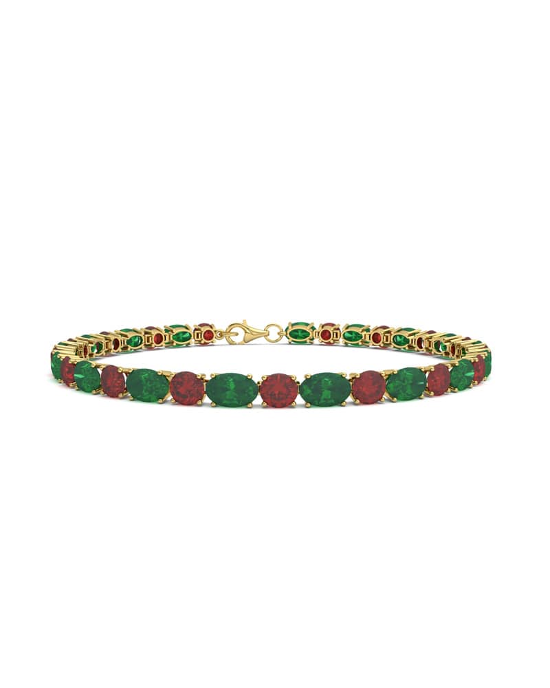 PULSERA FALLS ORO ESMERALDA Y RUBI - CRESBER