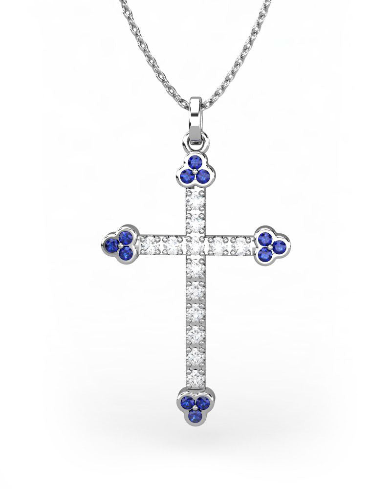 COLGANTE ORO DIAMANTE 0,20 CT ZAFIRO - CRESBER
