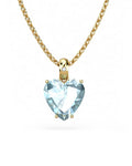 COLGANTE GAIA DE ORO Y DIAMANTES DE 0,01 CT CON CORAZàN FACETADO DE  8X8MM - CRESBER