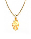 COLGANTE GAIA DE ORO Y DIAMANTES DE 0,01 CT CON MARQUISE FACETADO DE CITRINO 10X5MM - CRESBER