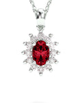 COLGANTE DIANA ORO DIAMANTES 0.30 CT RUBI 8X6MM - CRESBER
