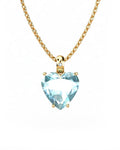 COLGANTE GAIA DE ORO Y DIAMANTES DE 0,01 CT CON CORAZàN FACETADO DE 9X9MM - CRESBER