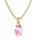 COLGANTE GAIA DE ORO Y DIAMANTES DE 0,01 CT CON MARQUISE CABUJàN TURMALINA 8X4MM - CRESBER