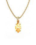 COLGANTE GAIA DE ORO Y DIAMANTES DE 0,01 CT CON MARQUISE FACETADO DE CITRINO 8X4MM - CRESBER