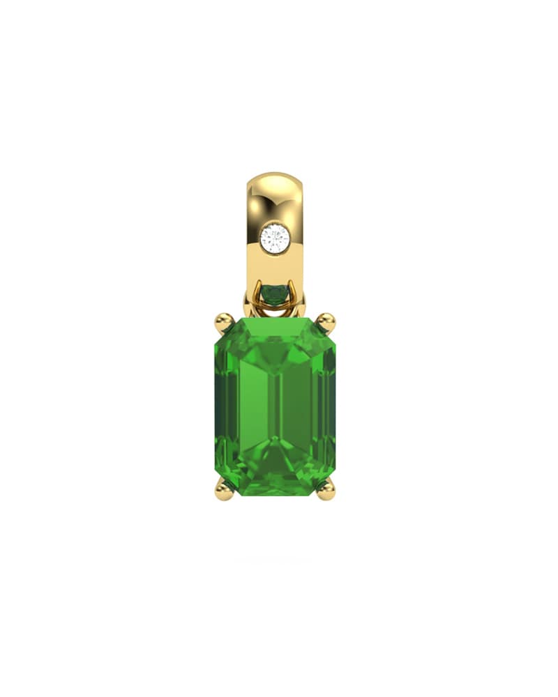 COLGANTE ORO DIAMANTE 0,01 CT ESMERALDA - CRESBER