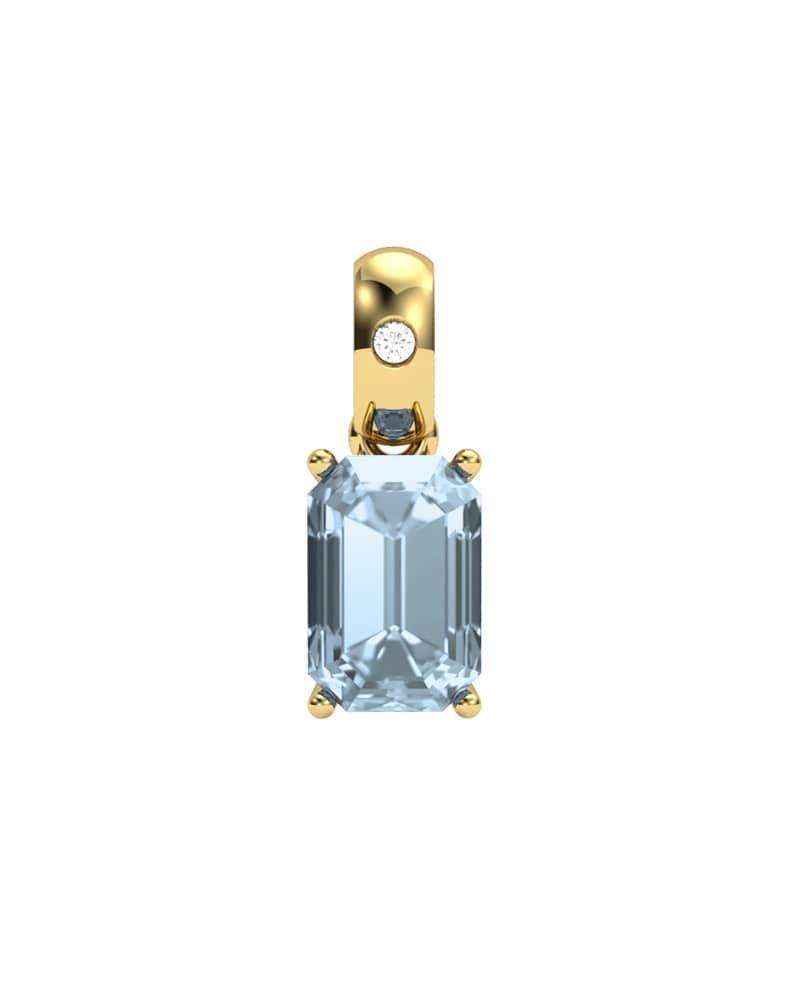 COLGANTE ORO DIAMANTE 0,01 CT TOPACIO SKY - CRESBER