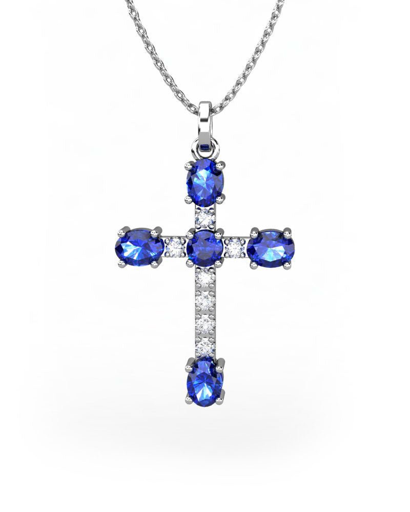 COLGANTE ORO DIAMANTE 0,05 CT ZAFIROS - CRESBER