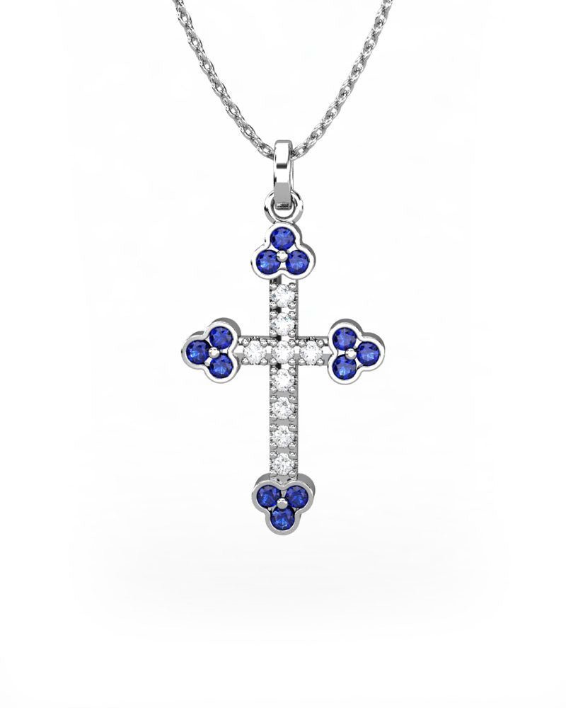 COLGANTE ORO DIAMANTE 0,06 CT ZAFIROS - CRESBER