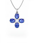 COLGANTE ORO DIAMANTE 0,11 CT ZAFIRO - CRESBER