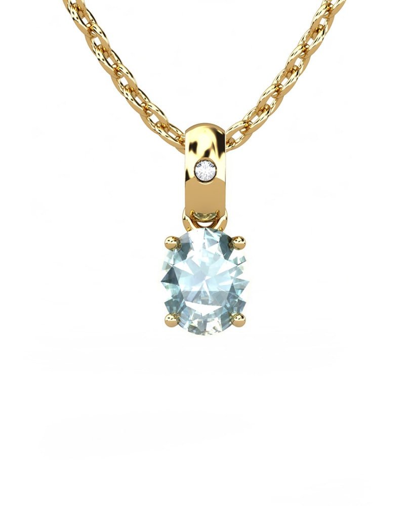 COLGANTE OSIRIS ORO Y DIAMANTE 0,01 CT 5X4MM - CRESBER