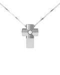 GARGANTILLA DE ORO CRUZ BRILLANTE 0,03 CT - CRESBER